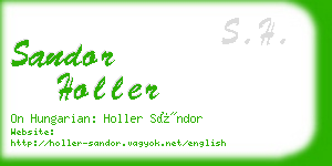 sandor holler business card